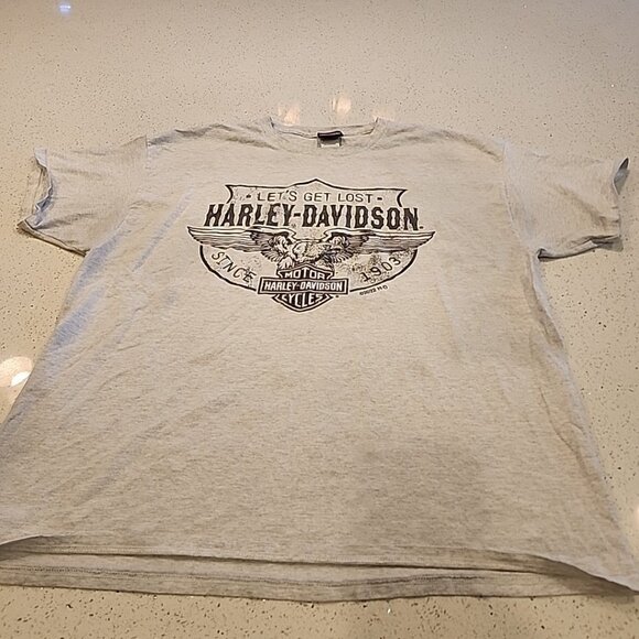 Mens Harley Davidson T-Shirt 2X Barnett El Paso, TX Gray 2022 - Picture 1 of 7